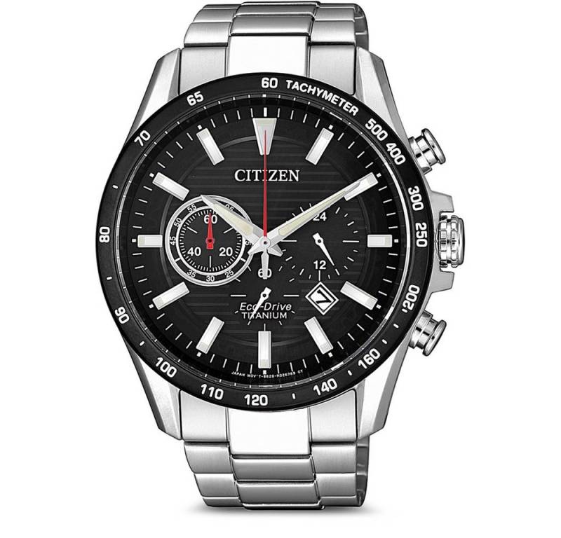 Citizen Solaruhr, Herren Analog Eco-Drive Uhr mit Super Titanium Armband CA4444-82E von Citizen