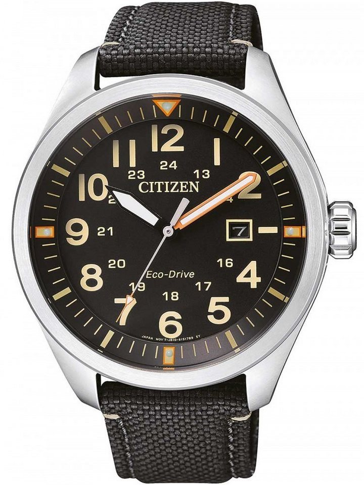 Citizen Solaruhr, Herren Analog Quarz Uhr mit Nylon Armband AW5000-24E Citizen Solaruhr, Herren Analog Quarz Uhr mit Nylon Armband AW5000-24E von Citizen