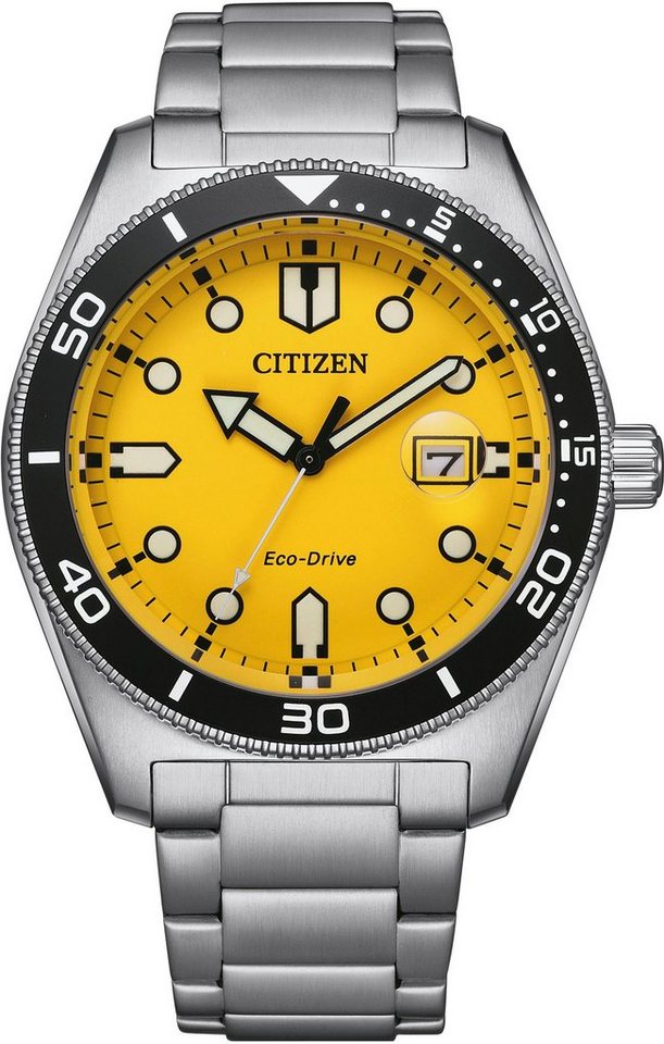 Citizen Solaruhr AW1760-81Z, Armbanduhr, Herrenuhr, Edelstahlarmband, bis 10 bar wasserdicht von Citizen