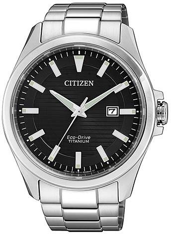 Citizen Solaruhr BM7470-84E, Armbanduhr, Herrenuhr, Titan, Datum, Saphirglas von Citizen