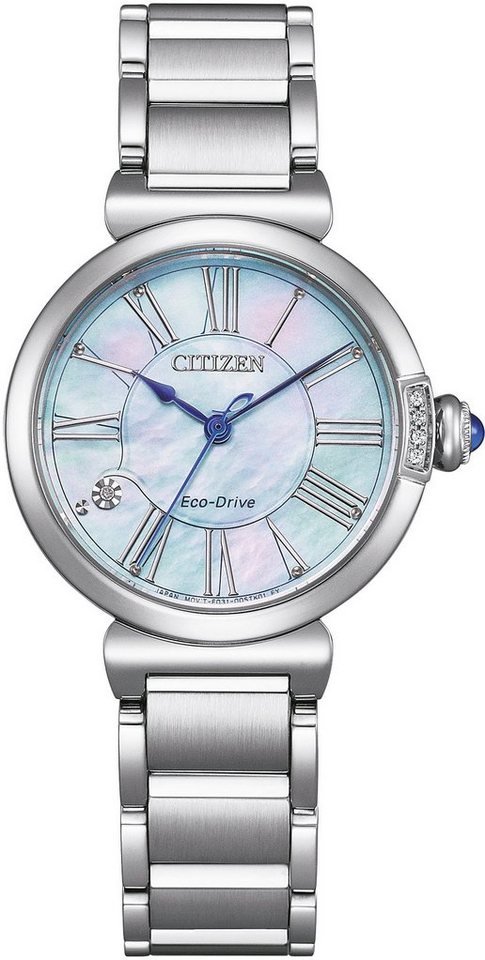 Citizen Solaruhr EM1060-87N, Armbanduhr, Damenuhr, Edelstahlarmband, Saphirglas von Citizen