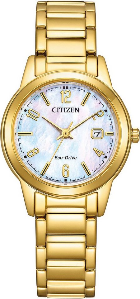 Citizen Solaruhr FE1242-78D, Armbanduhr, Damenuhr, Edelstahlarmband, Datum von Citizen