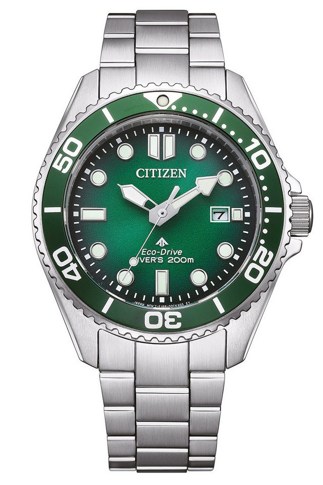 Citizen Solaruhr Promaster Eco-Drive 20 bar Stahl/Grün von Citizen