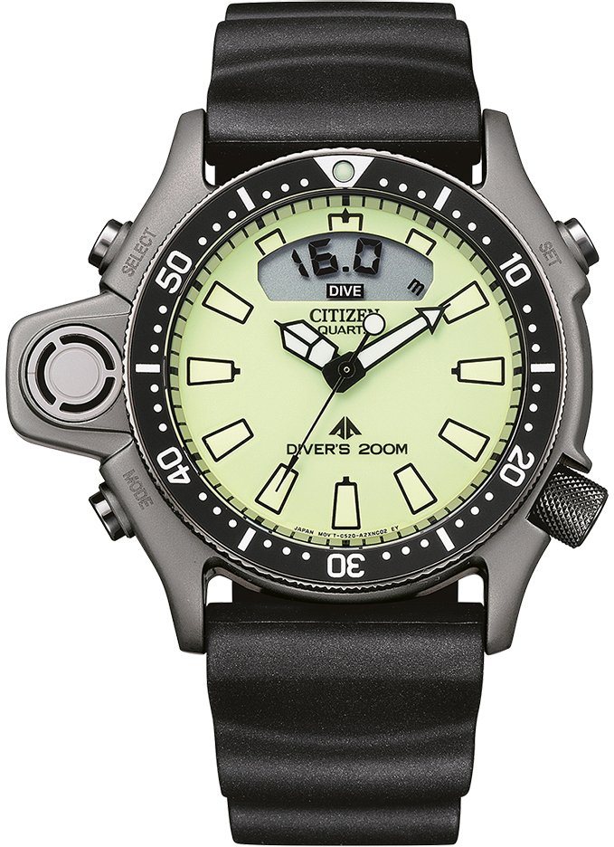Citizen Taucheruhr JP2007-17W, (2-tlg., inkl. Bandverlängerung), Armbanduhr, Quarzuhr, Herrenuhr, bis 20 bar wasserdicht, Datum von Citizen