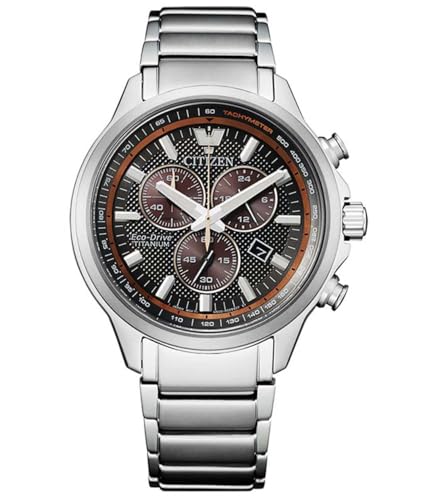 Citizen Herren Analog Eco-Drive Uhr mit Super Titanium Armband AT2470-85H von CITIZEN