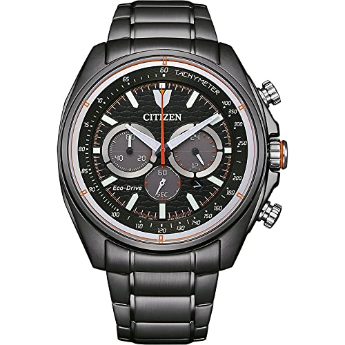 CITIZEN Herren Analog Japanisches Quarzwerk Uhr mit Edelstahl Armband CA4567-82H, Schwarz von Citizen