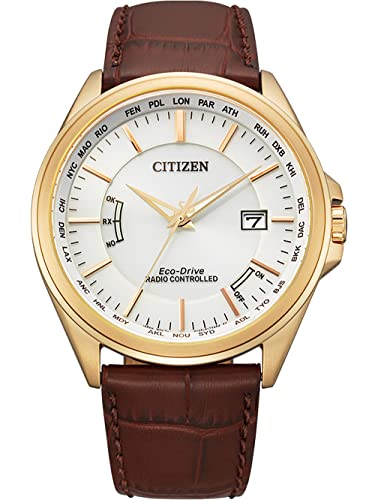 CITIZEN Herren Analog Quarz Uhr mit Leder Armband CB0253-19A von CITIZEN