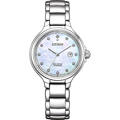 Citizen Damen Analog Quarz Uhr mit Titan Armband EW2680-84D von Citizen