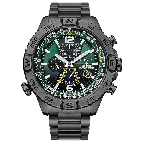 Citizen Herren Eco-Drive Solar Armbanduhr aus Edelstahl mit Edelstahl Band - Promaster Navihawk - AT8227-56X von CITIZEN