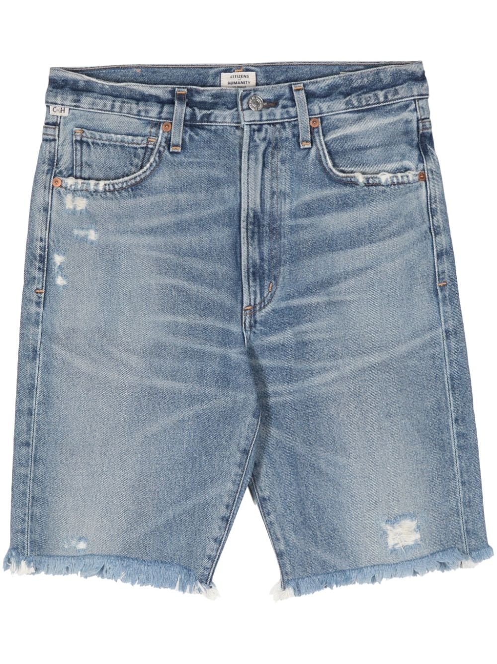 Citizens of Humanity Ausgefranste Natalia Jeans-Shorts - Blau von Citizens of Humanity