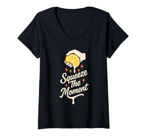 Damen Citrus Lover Zitrone Ästhetischer Saft Life Zesty Summer Fruit T-Shirt mit V-Ausschnitt Damen Citrus Lover Zitrone Ästhetischer Saft Life Zesty Summer Fruit T-Shirt mit V-Ausschnitt von Citrus Queen Lime Life Orange Fan Fruit Pride