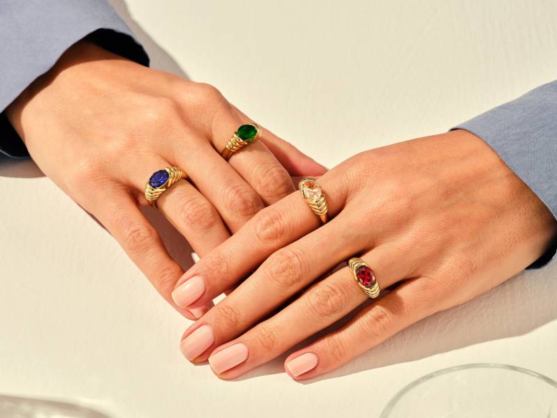 14K Gold Birthstone Siegelring/statement Ring Für Frauen Erbstück Granat Edelstein Sie von CittaliFineJewelry