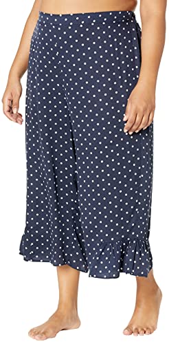 CITY CHIC Damen Charmed Schlafhose, Übergröße Pyjama-Set, Marineblau-gepunktet, 42 von City Chic
