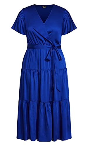 CITY CHIC Damen Übergröße Maxi Tiered Sweetnes Kleid, Electric Blue, 44 Mehr von City Chic