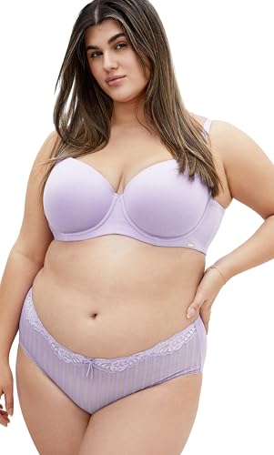 City Chic Damen Plus Size BH - Smooth & Chic T-Shirt, Lavendel, 95G von City Chic