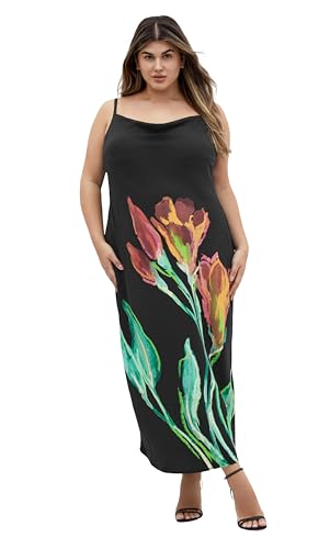 City Chic Damen Dress-Averi Cowl Neck Slip Kleid, Lebendiger Stiel, 52 Mehr von City Chic