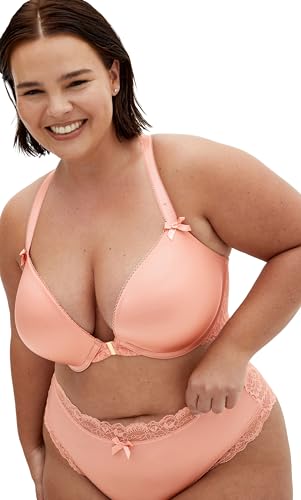 City Chic Damen Plus Size Adore Luxe Rb Pu Bra in Blush BH, 100B von City Chic