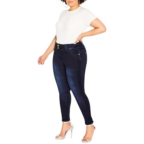 City Chic Damen Plus Size Asha Sk R Den Jeans, Dunkles Denim, 50 Mehr City Chic Damen Plus Size Asha Sk R Den Jeans, Dunkles Denim, 50 Mehr von City Chic