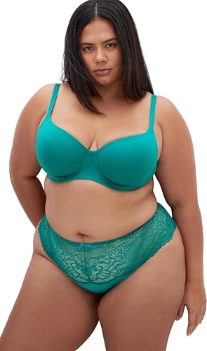 City Chic Damen Plus Size BH - Smooth & Chic T-Shirt, Smaragd, 100D von City Chic