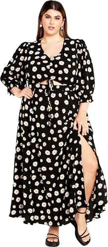 City Chic Damen Plus Size Jolene Maxikleid Schwarz Gänseblümchen Print, Blk Daisy, 52 Mehr City Chic Damen Plus Size Jolene Maxikleid Schwarz Gänseblümchen Print, Blk Daisy, 52 Mehr von City Chic