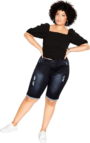 City Chic Damen Plus Size Knee Turn Up Shorts, Dunkles Denim, 48 Mehr City Chic Damen Plus Size Knee Turn Up Shorts, Dunkles Denim, 48 Mehr von City Chic