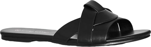 City Chic Damen Wide Fit Spark Slide, Schwarz, 40 EU City Chic Damen Wide Fit Spark Slide, Schwarz, 40 EU von City Chic