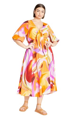 City Chic Plus Size Dress Swirl TIE PRT in Summer Swirl, Summer Swirl, 54 Mehr City Chic Plus Size Dress Swirl TIE PRT in Summer Swirl, Summer Swirl, 54 Mehr von City Chic
