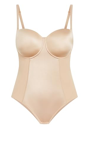 City Chic Damen-Body in Übergröße, glatt und schick, trägerlos, Latte, 95E City Chic Damen-Body in Übergröße, glatt und schick, trägerlos, Latte, 95E von City Chic