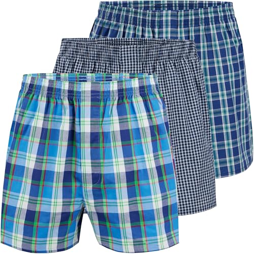 City Life 3er Pack Herren Boxershorts Shorts Boxer Webboxer Sparpack S - 4XL, Farbe:Design 07, Grösse:L von City Life