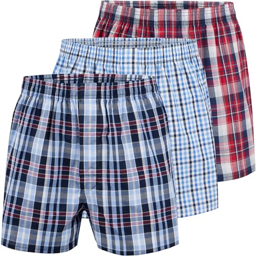 City Life 3er Pack Herren Boxershorts Shorts Boxer Webboxer Sparpack S - 4XL, Farbe:Design 08, Grösse:3XL von City Life