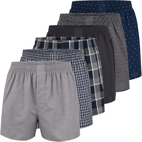 City Life 3er und 6er Pack Herren Boxershorts Shorts Boxer Webboxer Sparpack S - 4XL, Farbe:6er Pack D01, Grösse:L von City Life