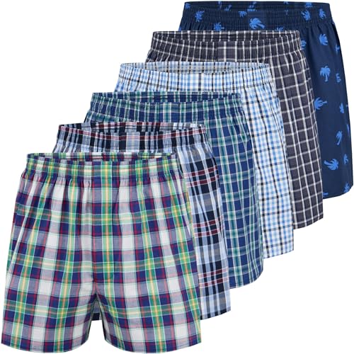 City Life 3er, 6er, 9er Pack Herren Boxershorts Shorts Boxer Webboxer Sparpack S-4XL, Farbe:6er Pack D05, Grösse:XL von City Life
