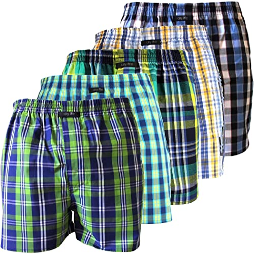 City Life 5er Pack desortierte Webboxer Boxershorts Boxer Shorts Herren SPARPACK S - XXL, Farbe:Design 1, Grösse:XL City Life 5er Pack desortierte Webboxer Boxershorts Boxer Shorts Herren SPARPACK S - XXL, Farbe:Design 1, Grösse:XL von City Life