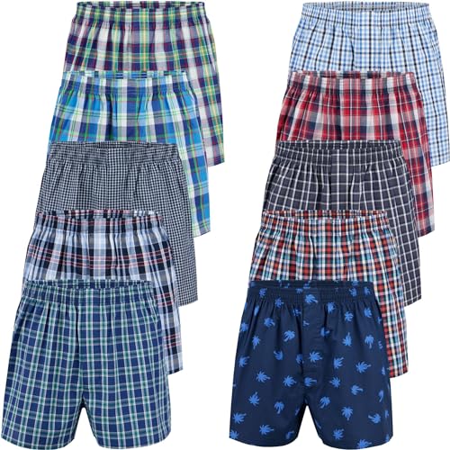 City Life Herren Boxershorts Shorts Boxer Webboxer (10er Pack) Sparpack S - 4XL, Farbe:Mehrfarbig (Classic Multicolour 1 C-10-1), Grösse:XXL von City Life