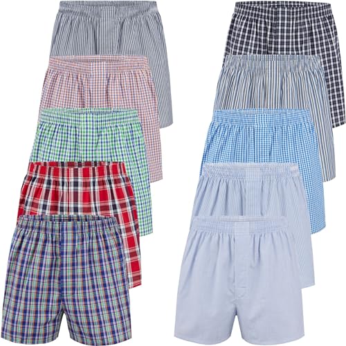 City Life Herren Boxershorts Shorts Boxer Webboxer (10er Pack) Sparpack S - 4XL, Farbe:Mehrfarbig (Classic Multicolour 2 C-10-2), Grösse:3XL von City Life