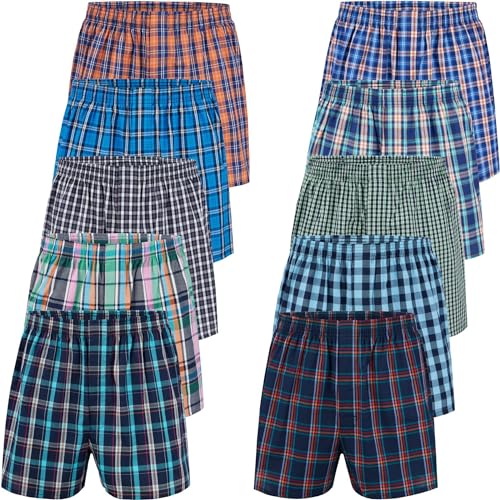 City Life Herren Boxershorts Shorts Boxer Webboxer (10er Pack) Sparpack S - 4XL, Farbe:Mehrfarbig (Classic Multicolour 3 C-10-3), Grösse:4XL von City Life