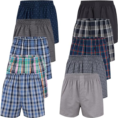 City Life Herren Boxershorts Shorts Boxer Webboxer (10er Pack) Sparpack S - 4XL, Farbe:Mehrfarbig (Classic Multicolour 5 C-10-5), Grösse:4XL von City Life