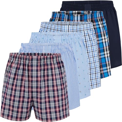City Life Herren Boxershorts Shorts Boxer Webboxer (6er Pack) Sparpack S - 4XL, Farbe:Mehrfarbig (Business Multicolour 2), Grösse:3XL von City Life