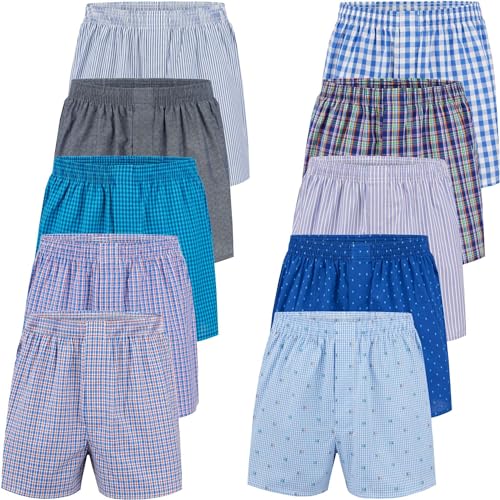 City Life Herren Boxershorts Shorts Boxer Webboxer (10er Pack) Sparpack S - 4XL, Farbe:Mehrfarbig (Classic Multicolour 4 C-10-4), Grösse:S von City Life