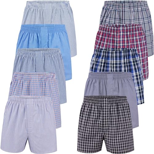 City Life Herren Boxershorts Shorts Boxer Webboxer (10er Pack) Sparpack S - 4XL, Farbe:Mehrfarbig (Business Multicolour), Grösse:XXL von City Life