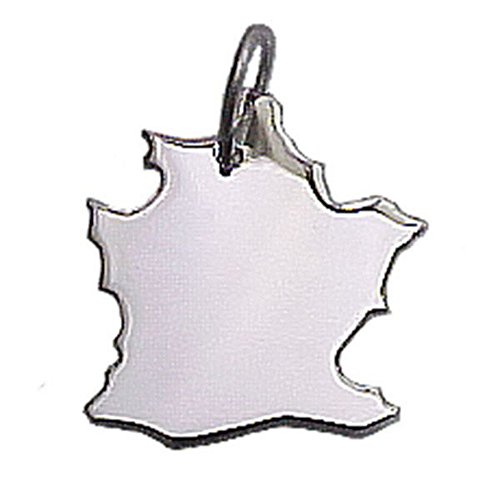 City Souvenir Shop Anhänger Landkarte Umriß Stuttgart, 925er Sterling Silber, kleiner Kettenanhänger, ca. 20 mm von City Souvenir Shop