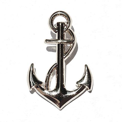 Pin "Anker", silberfarben, ca. 23mm von City Souvenir Shop