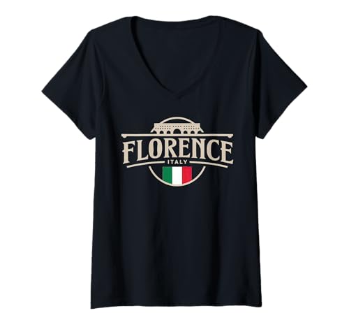 Damen Florenz Italien City Travel Italien Classic Design T-Shirt mit V-Ausschnitt Damen Florenz Italien City Travel Italien Classic Design T-Shirt mit V-Ausschnitt von City Travel Italy Florence Architectural Heritage