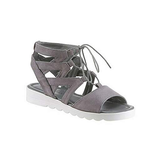 City Walk Damen Römersandale Sandale Römer Sandalette Sommerschuhe Grau Schuhgröße EUR 37 von City Walk