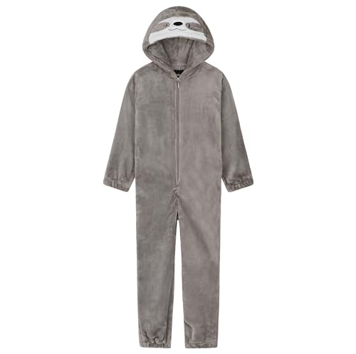 CityComfort Jumpsuit Kinder Einteiler Fleece Overall Onesie Kinder Mädchen Jungen 4-14 Jahre (5-6 Jahre, Dunkles Beige) von CityComfort