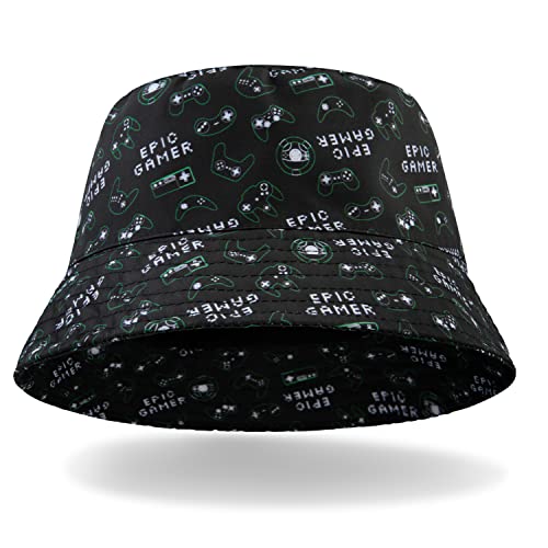 CityComfort Bucket Hat Kinder Mützen Fischerhut Jungen Mädchen Fischermütze Anglerhut Sonnenhut Kinder (Schwarz) von CityComfort