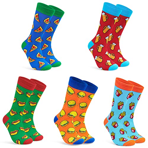 CityComfort Bunte Socken Herren Lustige Motiv Socken für Männer Vater Geburtstagsgeschenk - 5 Paar (Mehrfarbig) von CityComfort