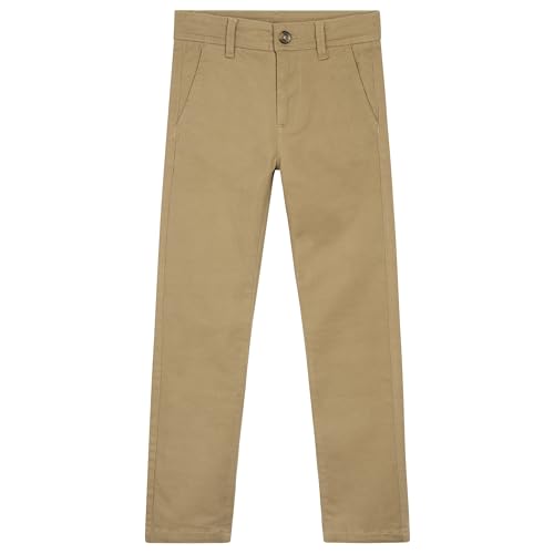 CityComfort Chino Hose Jungen, Hosen für Jungen mit elastischem Bund & Taschen (Beige, 13-14 Jahre) von CityComfort