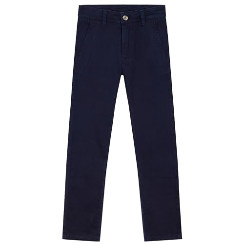 CityComfort Chino Hose Jungen, Hosen für Jungen mit elastischem Bund & Taschen (Blau, 11-12 Jahre) von CityComfort