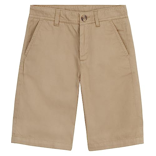 CityComfort Chino Shorts Jungen 100% Baumwolle, Kurze Hose Jungen mit elastischem Bund & Taschen für Schule, Urlaub, Sommer (Beige, 9-10 Jahre) von CityComfort